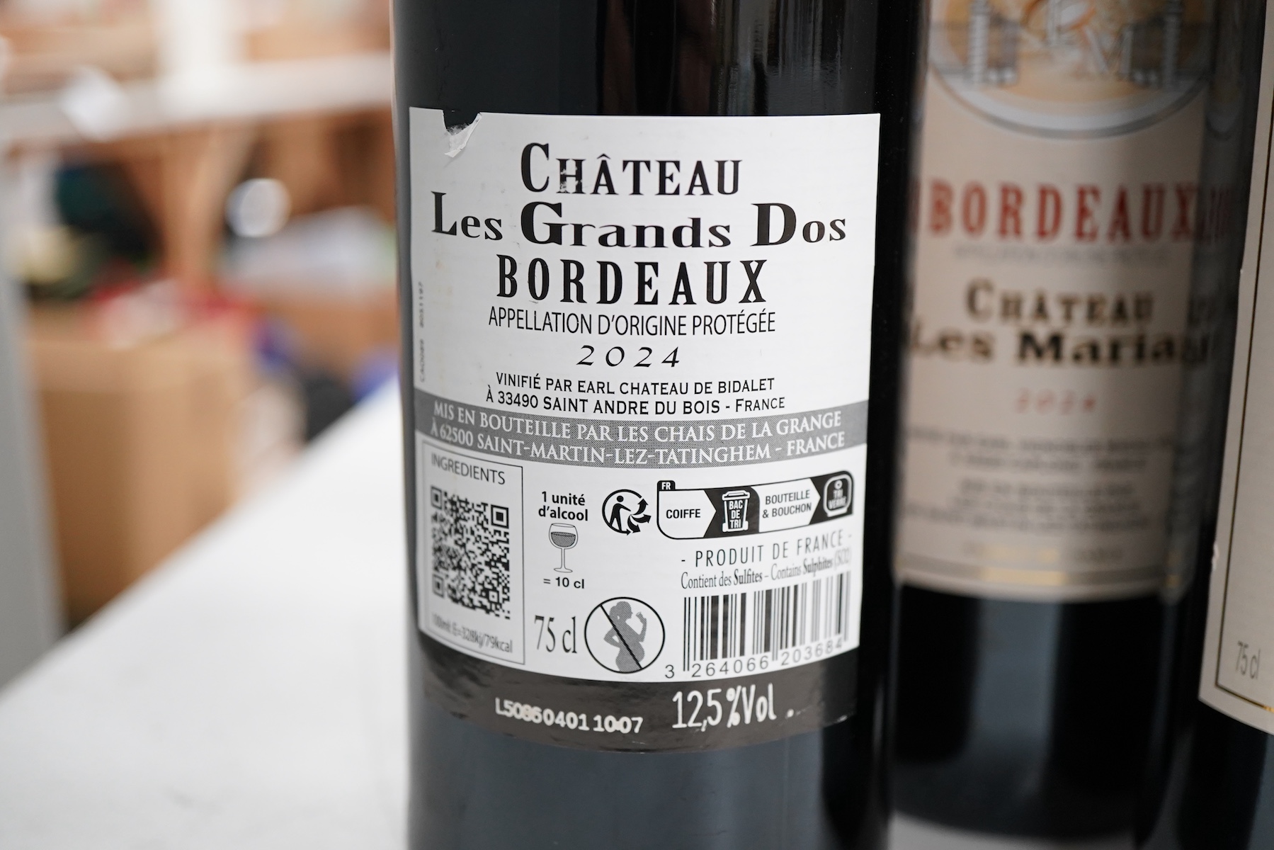 Eight bottles of Bordeaux Chateau Les Marias, 2024